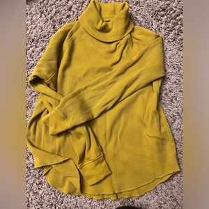 Everlane The Organic Cotton Turtle Neck Waffles Tee Burnt Orange